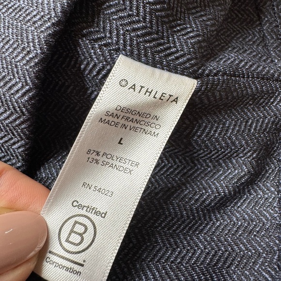 Athleta Delancey Herringbone Blue Tights Leggings L - Picture 9 of 9